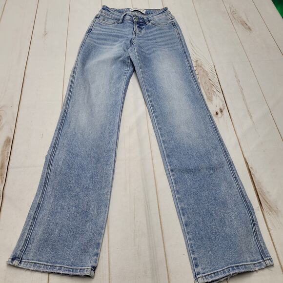 Flying Monkey V front jeans straight leg distressed wash - Picture 1 of 8